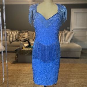 Gasby sequence blue dress very beautiful girls